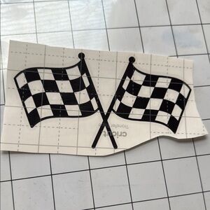 Cricut Black Checkered Flag Sticker
